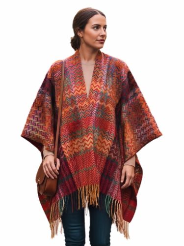 Wave Pattern Poncho