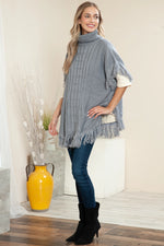 Tucker Cable Knitted Poncho