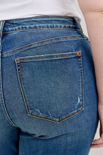 High Waist Straight Fit Mid Wash