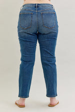 High Waist Straight Fit Mid Wash