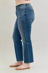 High Waist Straight Fit Mid Wash