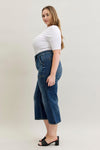 High Waist Wide Crop Utility & Patch Pocket