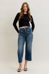High Waist Wide Crop Utility & Patch Pocket