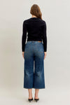 High Waist Wide Crop Utility & Patch Pocket