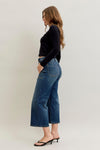 High Waist Wide Crop Utility & Patch Pocket