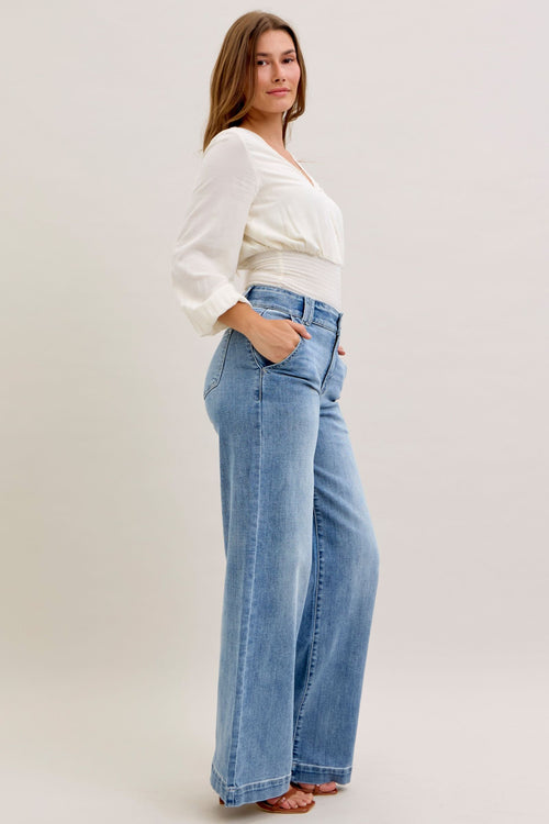 High Waist Trouser Wide Leg - Light