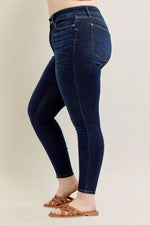 Hi Waist Skinny with Handsanding - Dark