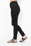 High Waist Tummy Control Shield Pockets Skinny - Black