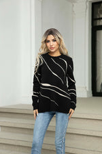 Abstract Stripe Sweater