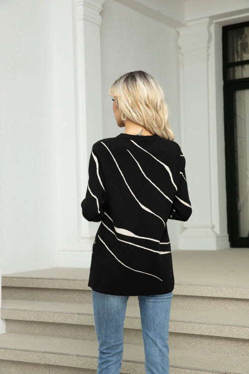 Abstract Stripe Sweater