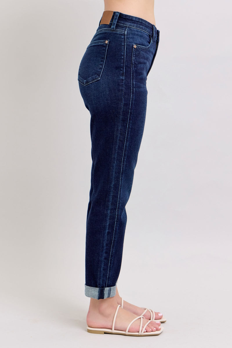 High Waist Boyfriend Dark