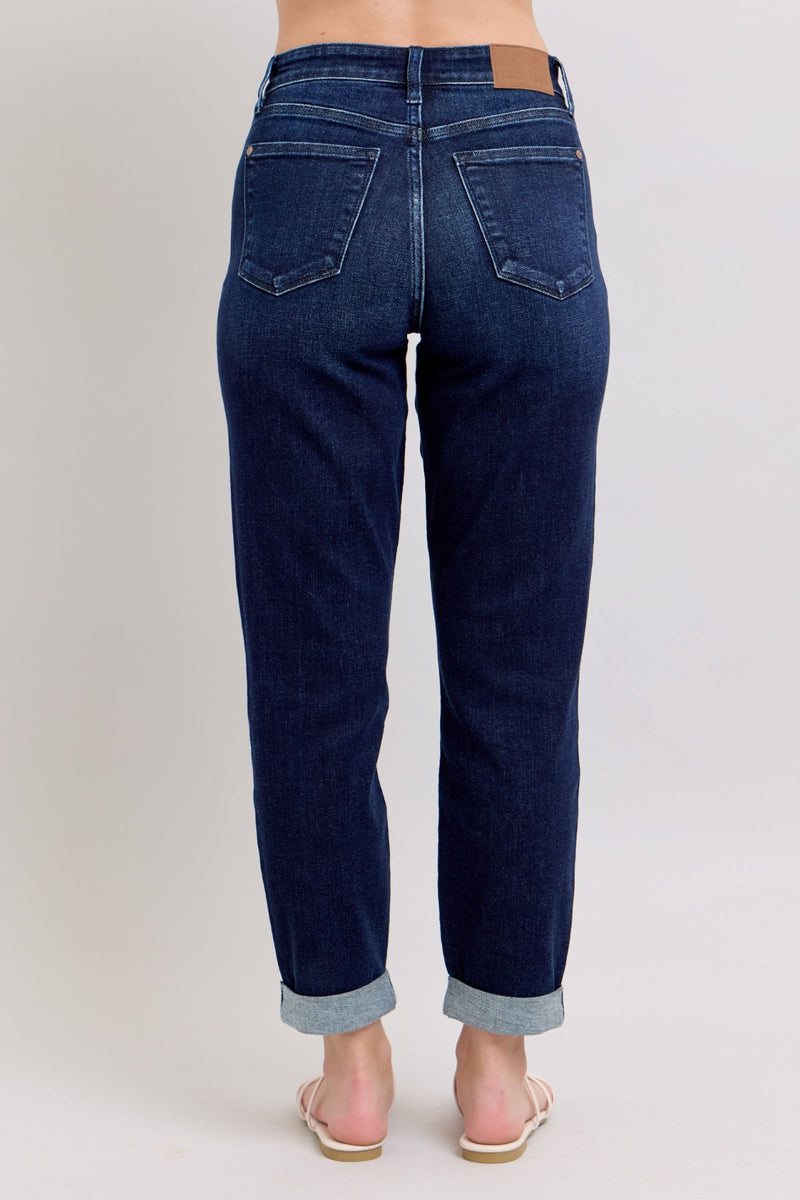 High Waist Boyfriend Dark