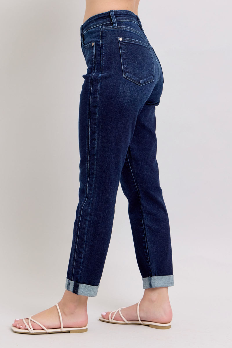 High Waist Boyfriend Dark