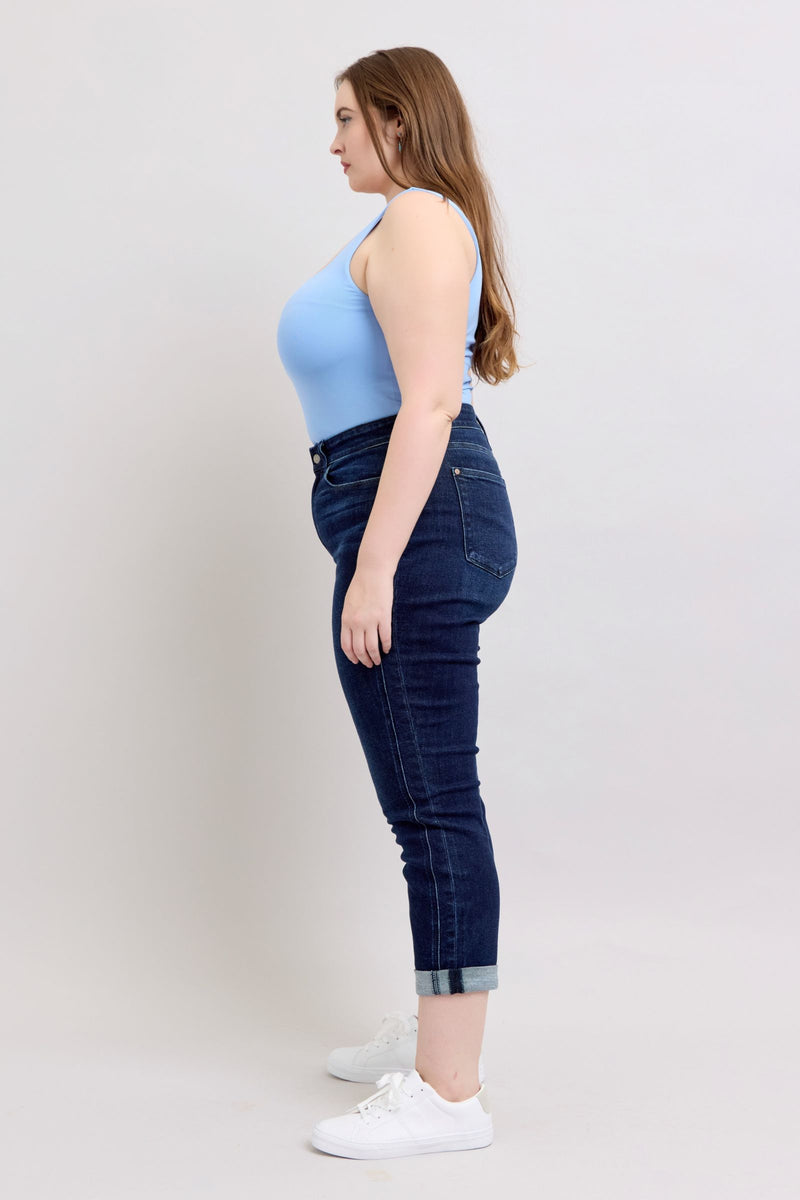 High Waist Boyfriend Dark