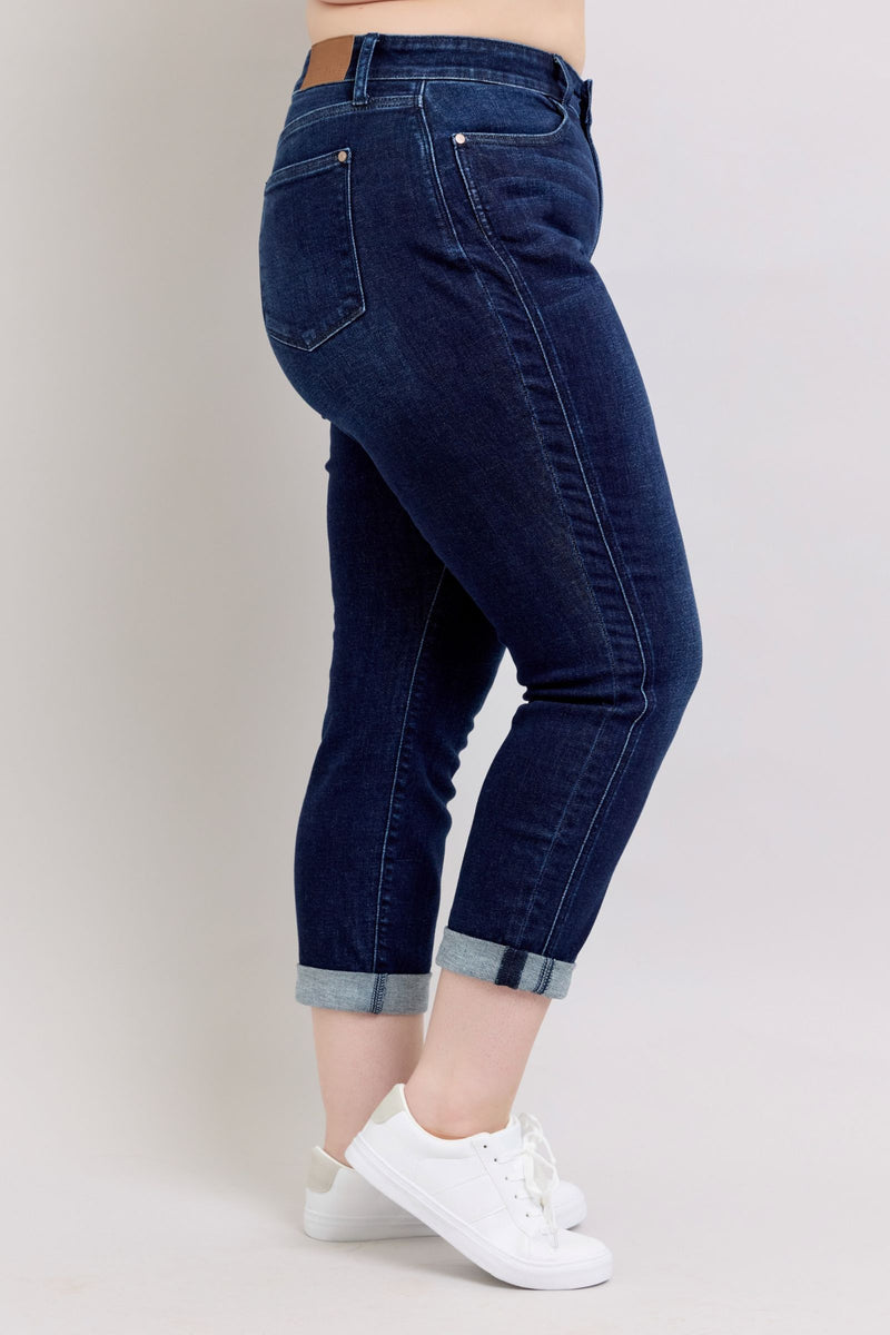 High Waist Boyfriend Dark