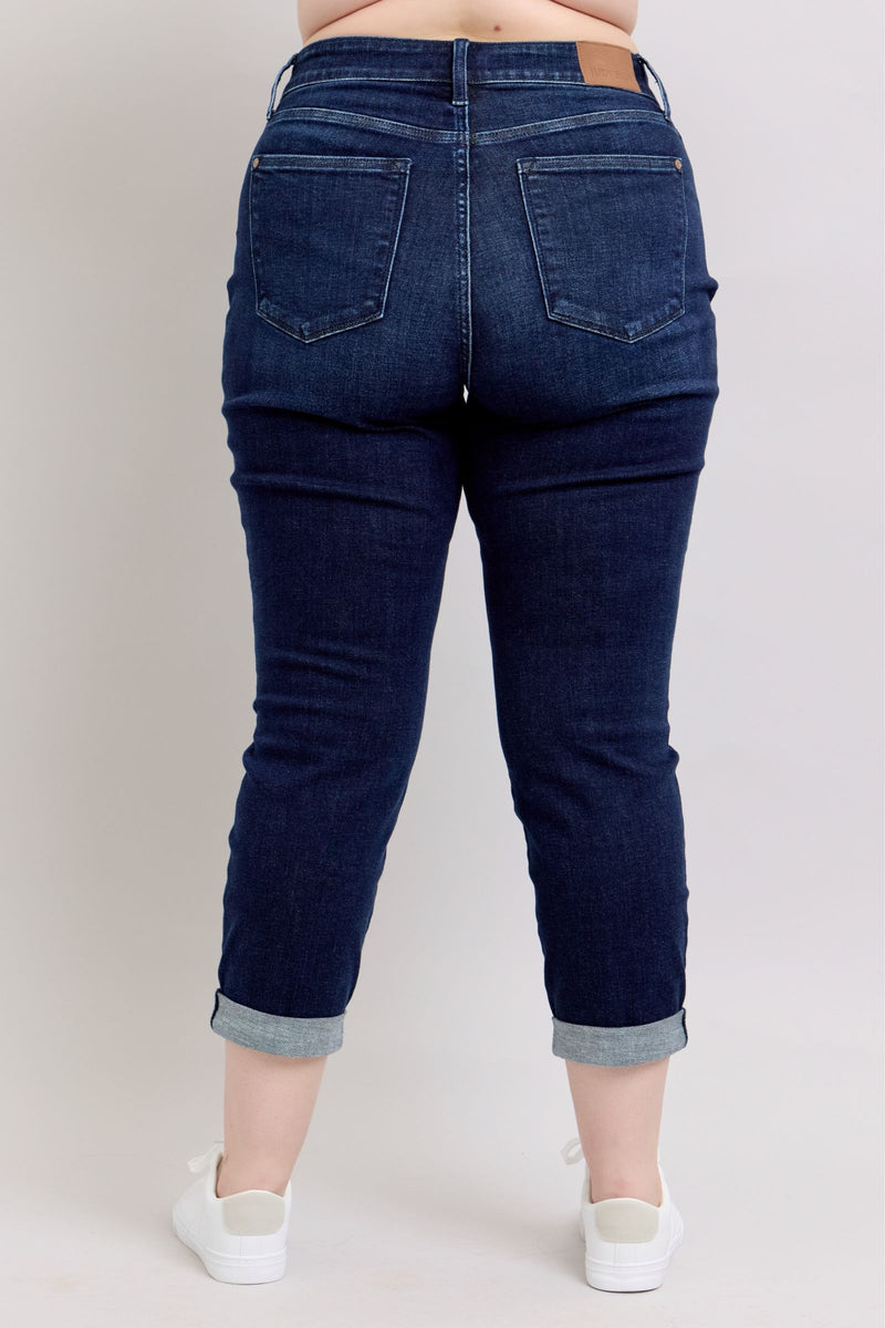High Waist Boyfriend Dark