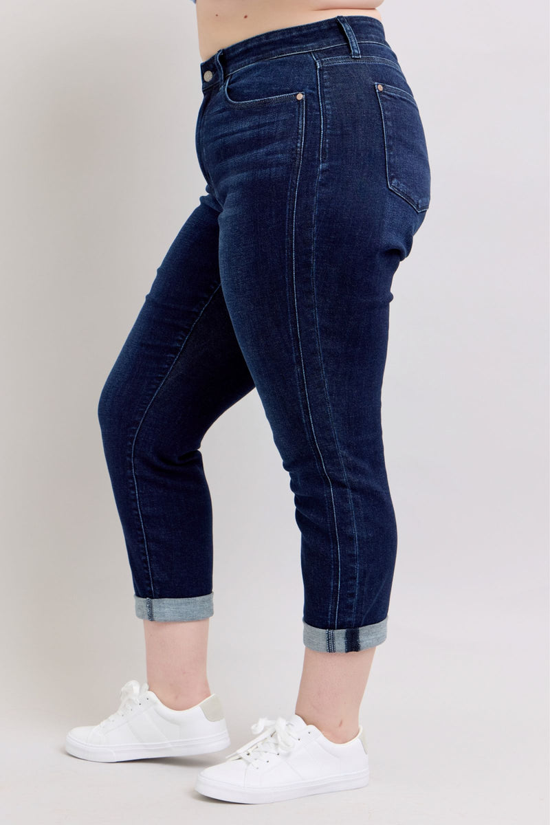 High Waist Boyfriend Dark