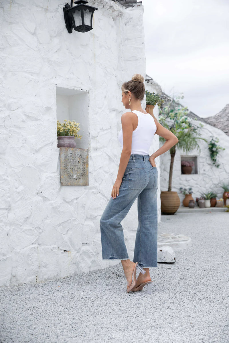Patch Pocket Bamboo Jeans