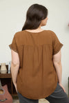 Lace Trim Yoke Top