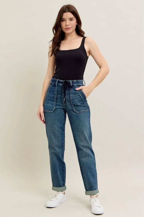 High Waist Vintage Wash Jogger