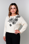Floral Stitch Sweater