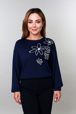 Floral Stitch Sweater
