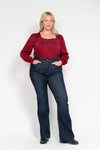 Tall High Waist Raw Hem Flare