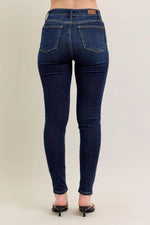 Hi Waist Skinny with Handsanding - Dark