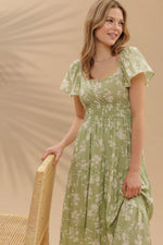 Flounce Midi Dress