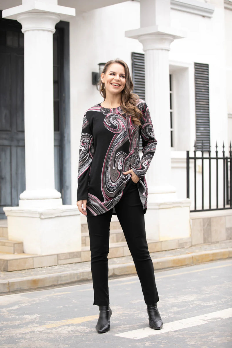 Carla's Printed Top with Pockets