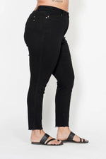 High Waist Tummy Control Shield Pockets Skinny - Black