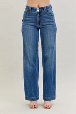 High Waist Double Button Wide Leg MD
