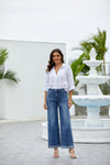 Folded Hem Wide Leg