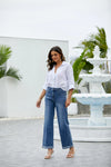 Folded Hem Wide Leg