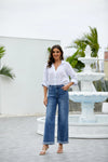 Folded Hem Wide Leg