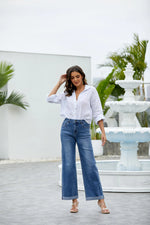 Folded Hem Wide Leg