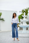 Folded Hem Wide Leg
