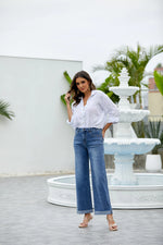 Folded Hem Wide Leg