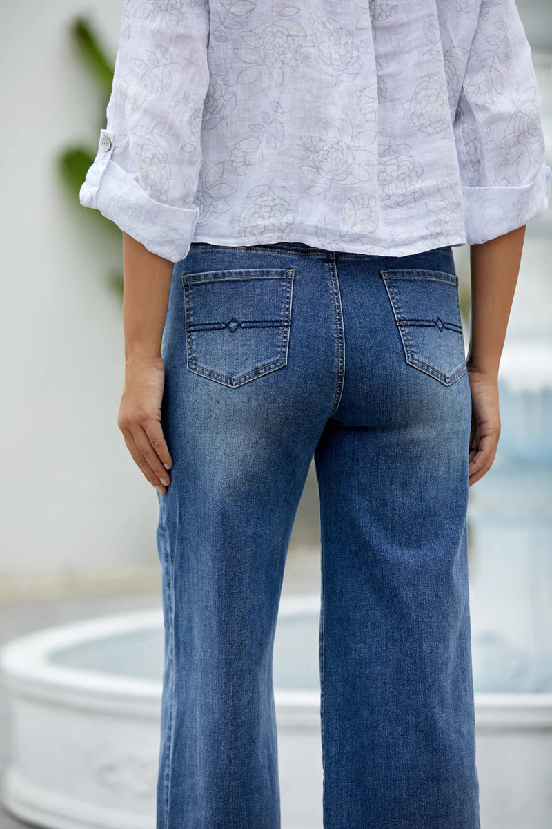 Folded Hem Wide Leg