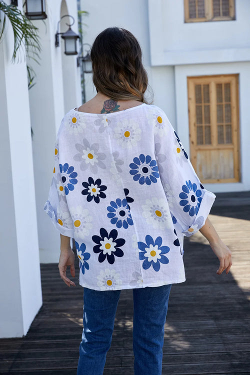 Daisy Boatneck Tee
