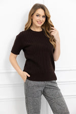 Anastasia Cable Knit Mocha LRG/XL