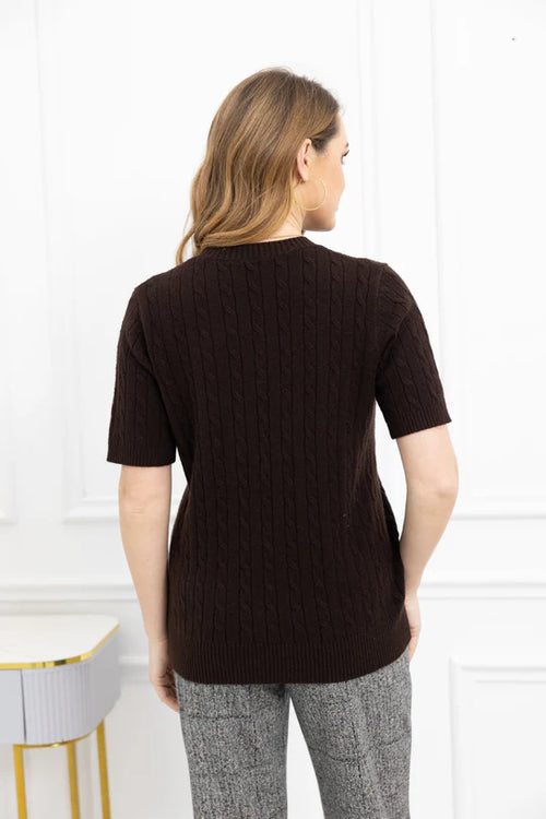 Anastasia Cable Knit Mocha LRG/XL