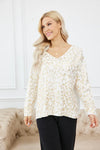 Gold Foil Cheetah Knit Sweater