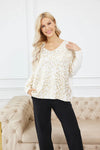 Gold Foil Cheetah Knit Sweater