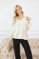 Gold Foil Cheetah Knit Sweater
