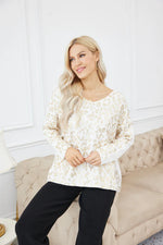 Gold Foil Cheetah Knit Sweater