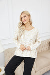 Gold Foil Cheetah Knit Sweater