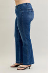 Mid Rise Trouser Bootcut with Welt Pockets and Tummy Control