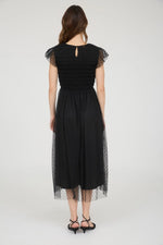 Chiffon Dot Midi Dress
