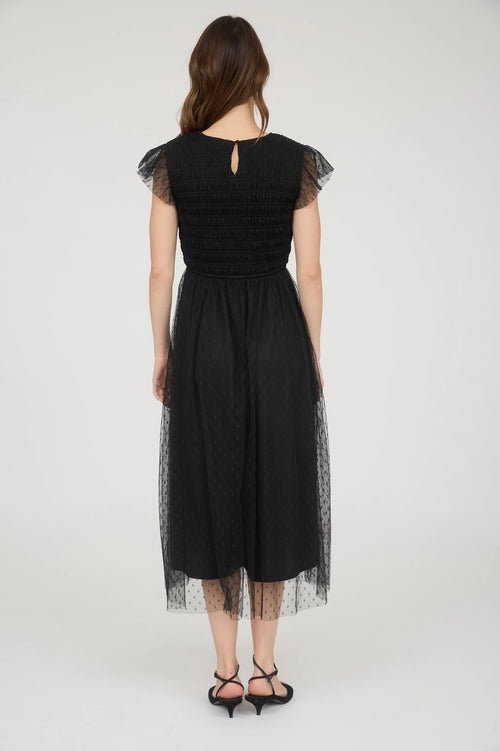 Chiffon Dot Midi Dress